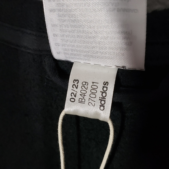 Adidas Essentials Full Zip Hoodie Track Jacket Black size XL Tall NEW - Picture 7 of 9